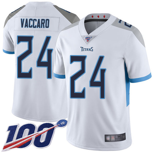 Tennessee Titans Limited White Men Kenny Vaccaro Road Jersey NFL Football #24 100th Season Vapor Untouchable
